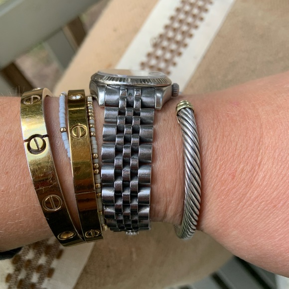 David Yurman Classic Cable Bracelet with 14K Yellow Gold and Pearls, 5mm - Picture 11 of 13